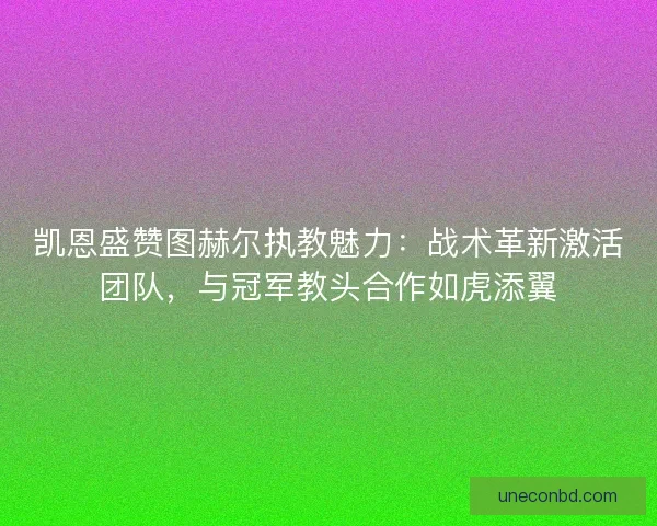 凯恩盛赞图赫尔执教魅力：战术革新激活团队，与冠军教头合作如虎添翼
